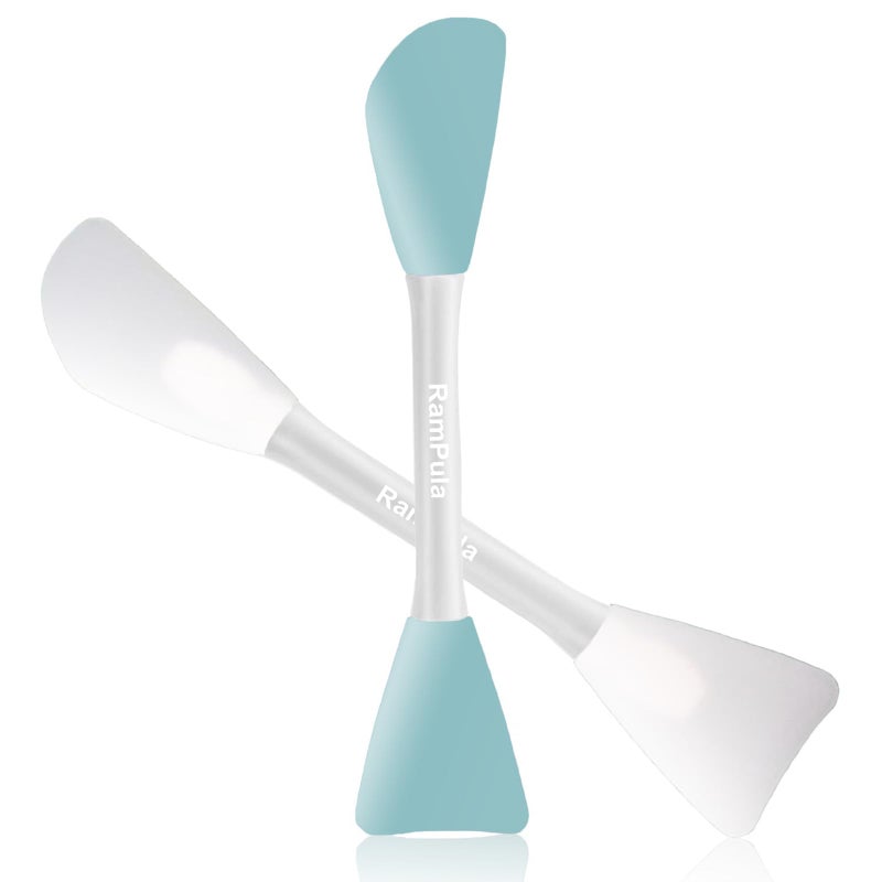 RamPula Mask Applicator Silicone Face Brush Face Mud Cream,Clay Mask,DIY,Modeling Mask Brushes DIY Mud Mixing Spatula Double-end Handheld Scoop Skin Care Make up Foundation Gel Cosmetic Tools - Image 1