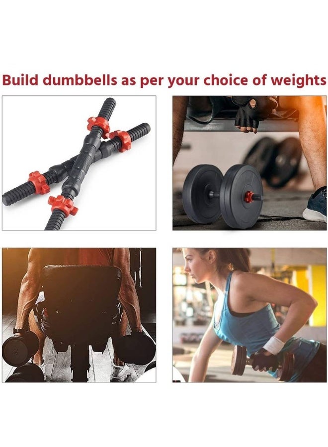 Griffin GRIFFIN Solid PVC 15-Inch Dumbbell Rod With Nuts Weight Lifting Bar Pair For Home Gym Weight Lifting Bar - Image 4