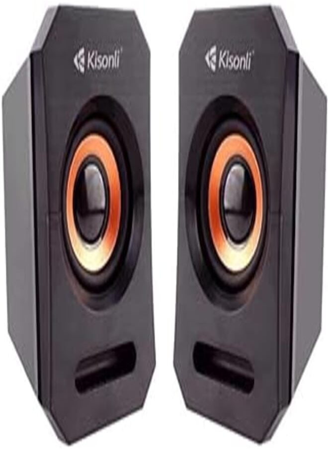 Kisonli - Kisonli a-606 multimedia speaker 2.0 usb black - Image 1
