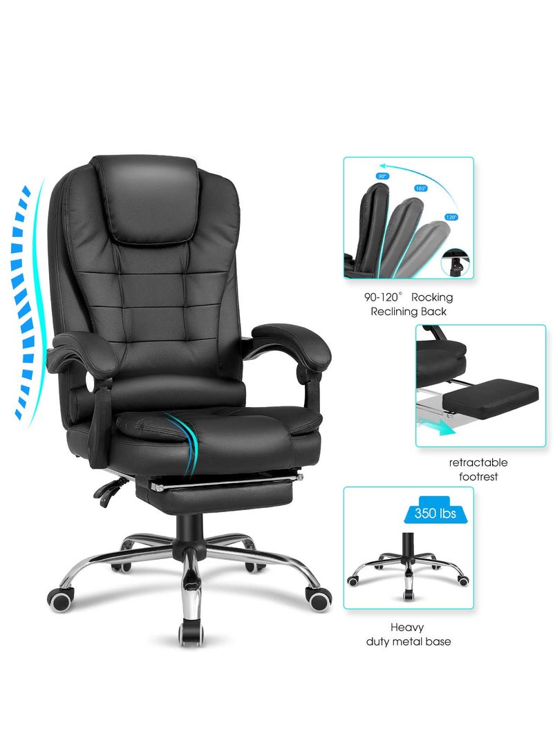 ZUIHAO Back Ofiice Chair Adjustable PU Leather PC Computer Chair for Gaming Office or Students Ergonomic High Back Computer Chairs - Image 5