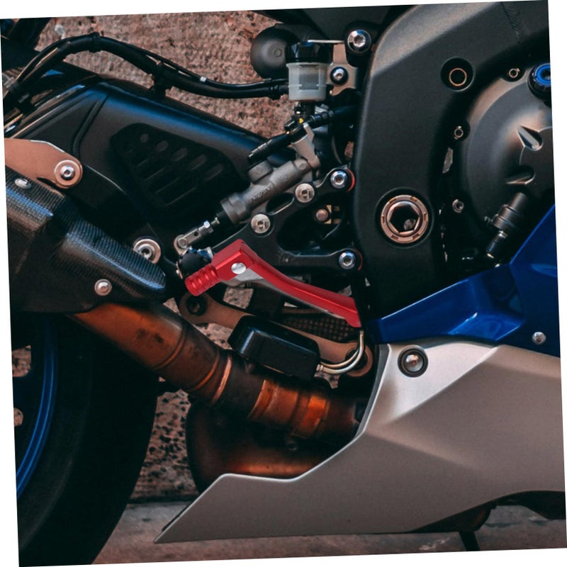 Gatuida Red Aluminum Alloy Motorcycle Gear Shift Lever Off-Road Shifter Motorbike Accessory - Image 2