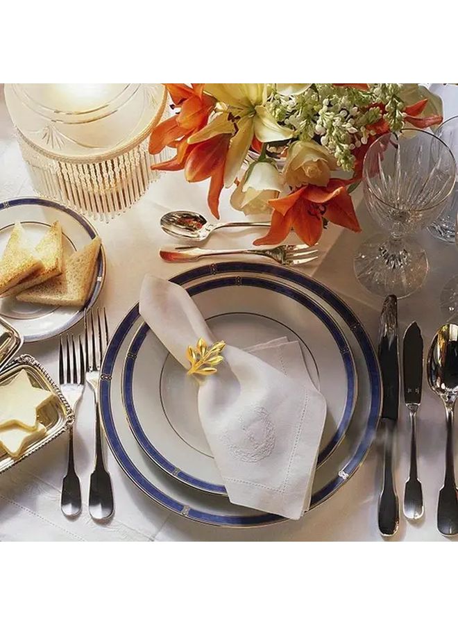 Golden Leaf Napkin Rings Set Of 4 Pcs For Hotel And Restaurant Table Decoration - Image 4