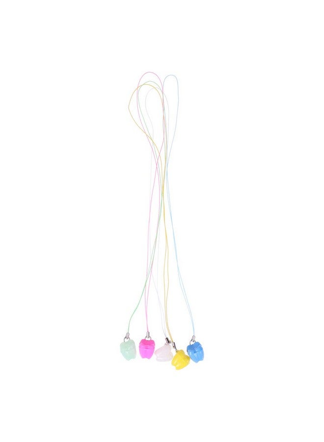 SUPVOX 5PCS Baby Teeth Storage Box with Necklace: Cute Deciduous Tooth Organizer for Kids, Keepsake Holder for Milk Teeth(Mixed Color) - Image 1