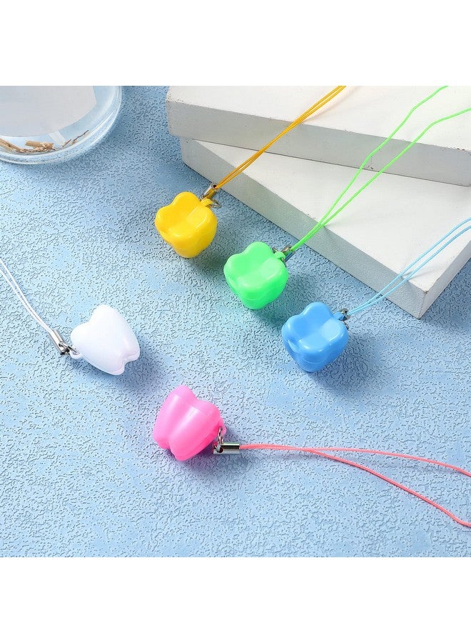 SUPVOX 5PCS Baby Teeth Storage Box with Necklace: Cute Deciduous Tooth Organizer for Kids, Keepsake Holder for Milk Teeth(Mixed Color) - Image 5
