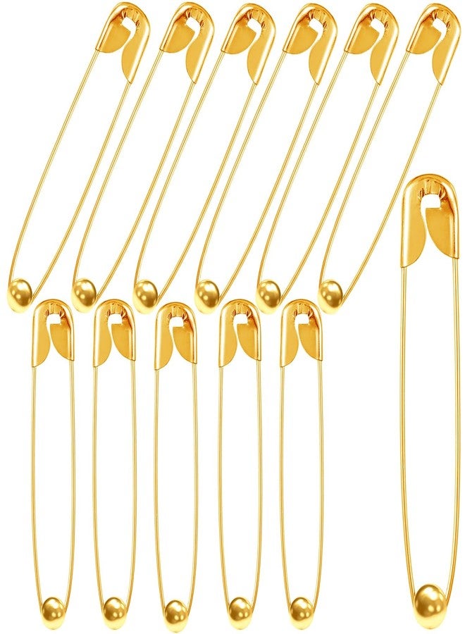 VAMA Fashions Golden Metal Balls Safety Pin Set Saree Pallu Pleats Hijab Locking Pinning Clothing Sewing Multipurpose Crafting Pins for Women (Saree Pleated pins) - Image 1