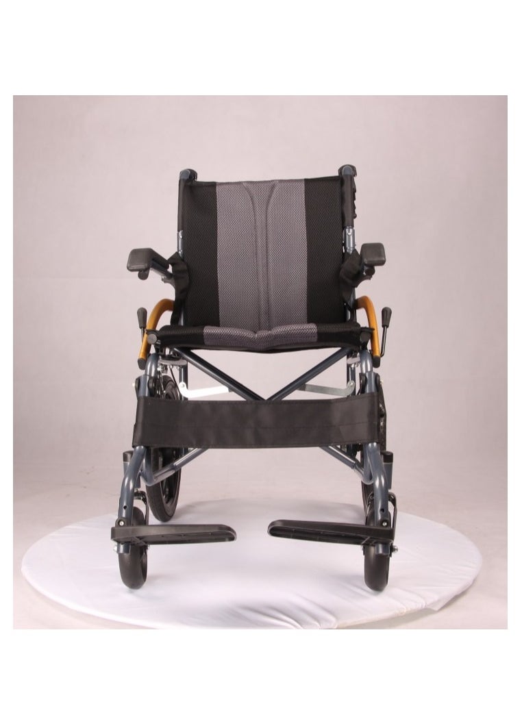 Relax Smart - Lightweight Wheelchair with Seat for Disabled People with Special Needs and Limited Mobility Elderly Walker with Solid Wheels Self Propelled Wheelchair - Image 1