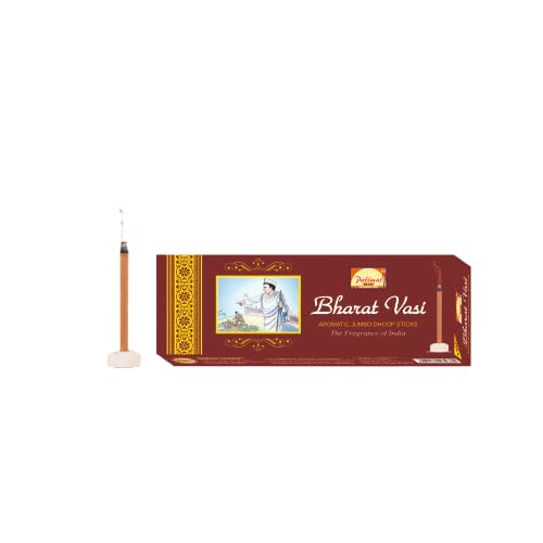 PARIMAL Bharat Vasi Jumbo Dhoop Sticks | | Pack of 12-25 Grams X 12 = 300G | | The Fragrance of India | Aromatic Jumbo Dhoop Sticks | - Image 1