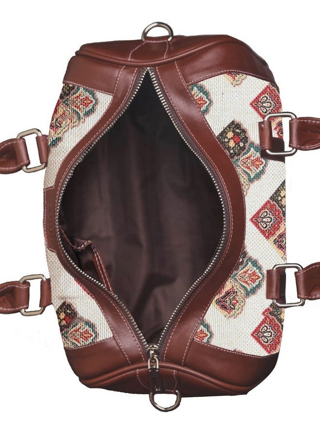 ZOUK حقائب يد نسائية مصنوعة يدويًا من جلد نباتي مطبوع مع مقبضين وحزام قابل للفصل - تصميم قوقعة البحر - Image 5