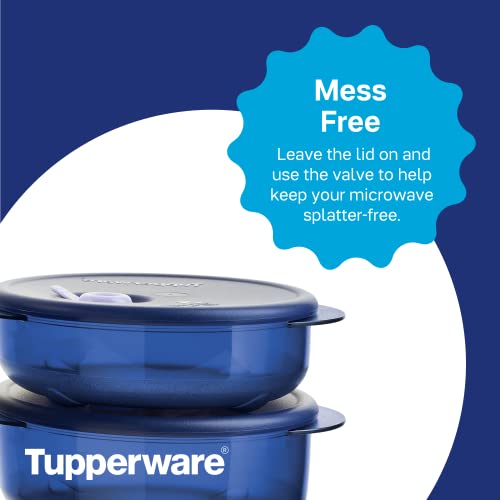 Tupperware مجموعة حاويات توبروير فنت 'إن سيرف - 3 حاويات دائرية صغيرة لتحضير وتجميد وإعادة تسخين الوجبات + أغطية - آمنة في غسالة الصحون والميكروويف والفريزر - خالية من BPA - Image 5