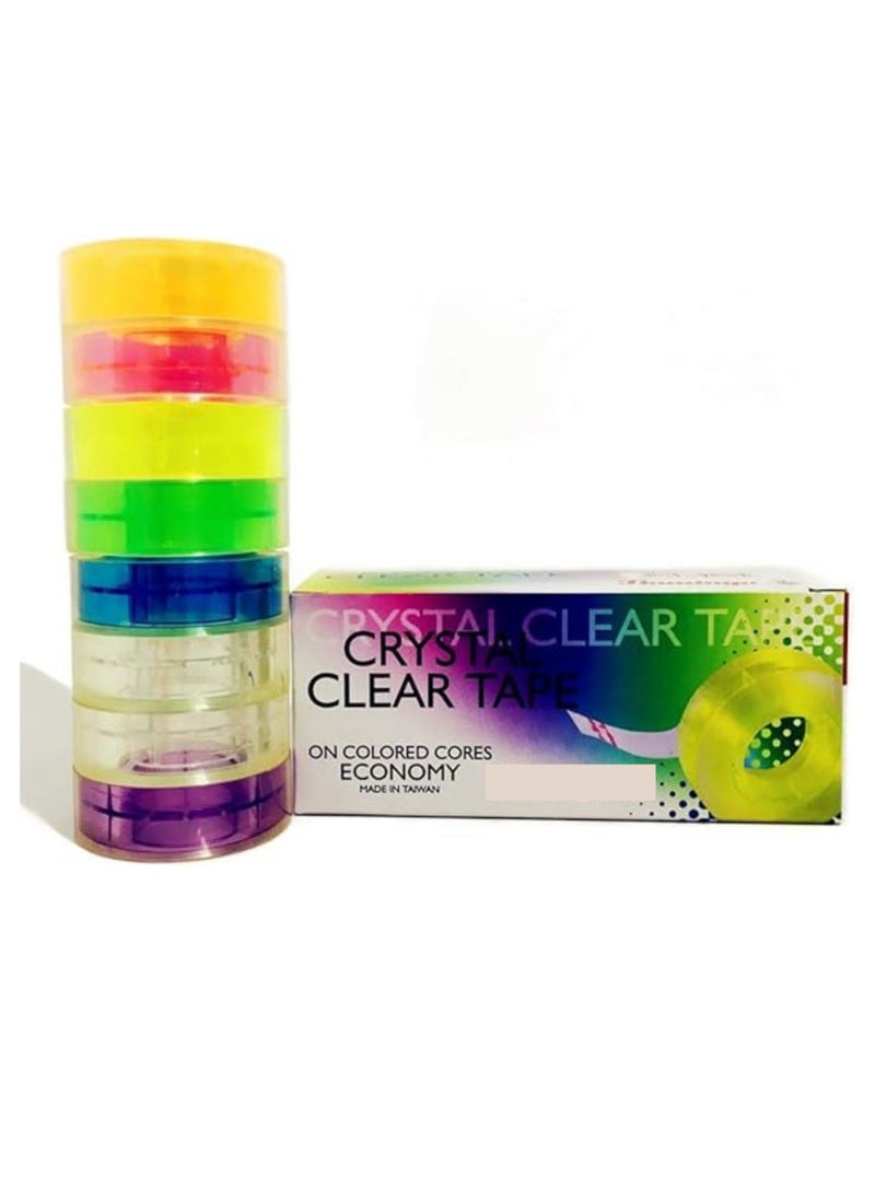 ORYX Crystal Clear Tape On Colored Core Economy  (3/4in) 36YD  - Image 1