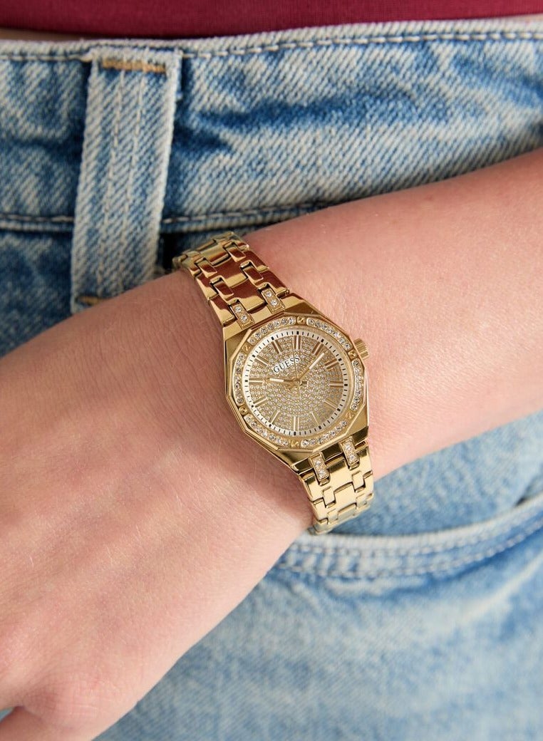 GUESS Ladies Gold Tone Analog Watch - Image 4