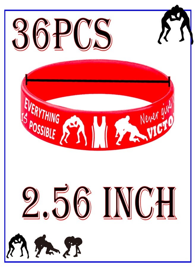 CupaPlay 36 PCS Wrestling Silicone Wristband - Brazilian Jiu-Jitsu Party theme Birthday Party Decorations Supplies Favors - Image 2