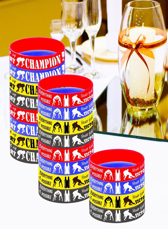 CupaPlay 36 PCS Wrestling Silicone Wristband - Brazilian Jiu-Jitsu Party theme Birthday Party Decorations Supplies Favors - Image 3