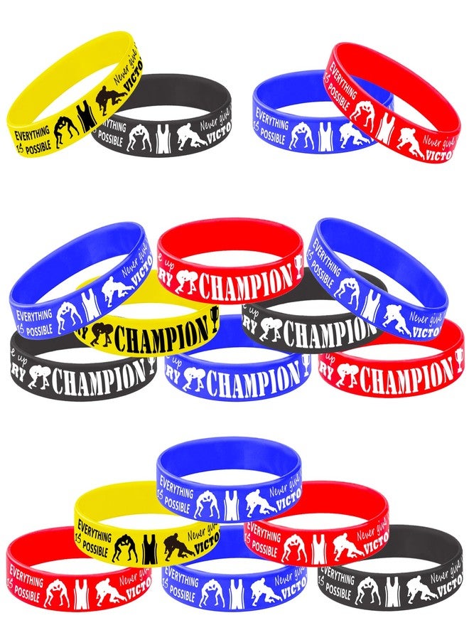 CupaPlay 36 PCS Wrestling Silicone Wristband - Brazilian Jiu-Jitsu Party theme Birthday Party Decorations Supplies Favors - Image 5