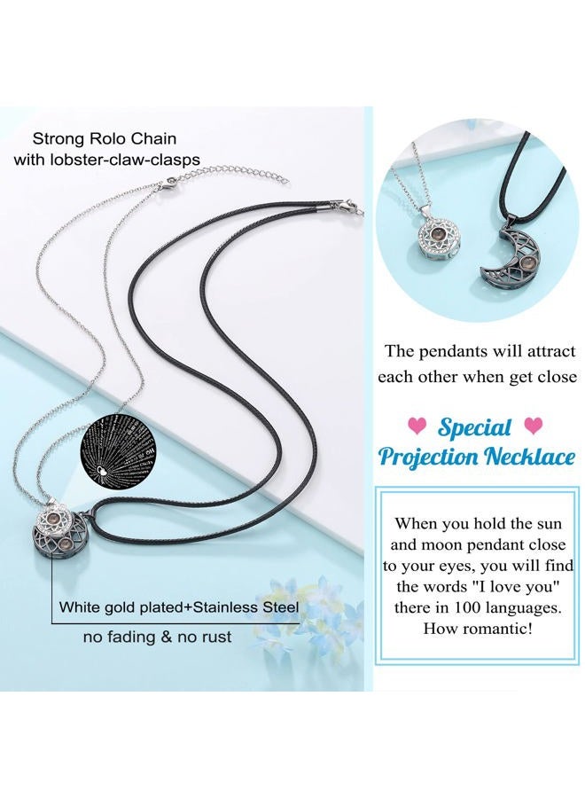 UPROMI Couples Gift Ideas, Matching Necklace for Couple Gifts I Love You Couples Stuff Cute Birthday Anniversary Sweetest Wedding Christimas Valentines Day Gifts for Him Her Boyfriend Girlfriend - Image 4
