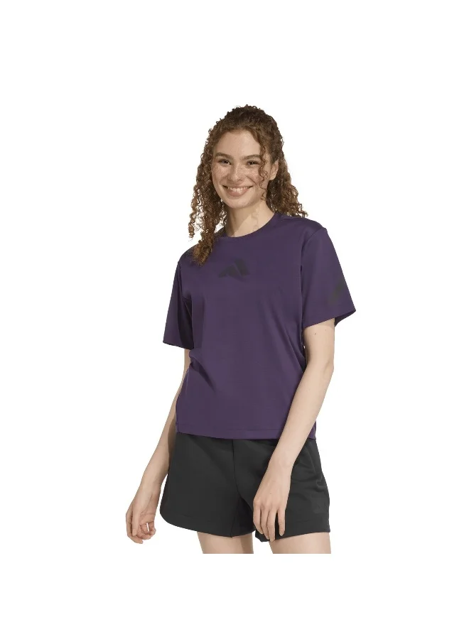 Adidas Adidas W Z.N.E. Tee Purple T-Shirt (Short Sleeve) T-Shirts For Women