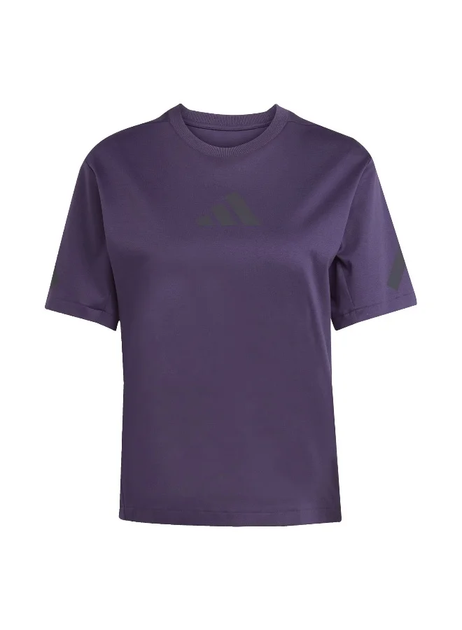 Adidas Adidas W Z.N.E. Tee Purple T-Shirt (Short Sleeve) T-Shirts For Women