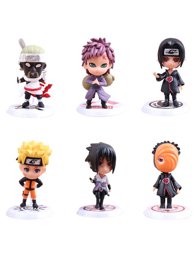 6-Piece Q-Version Naruto Shippuden Collectible Action Figure Model Toy Set For Kids - Image 1