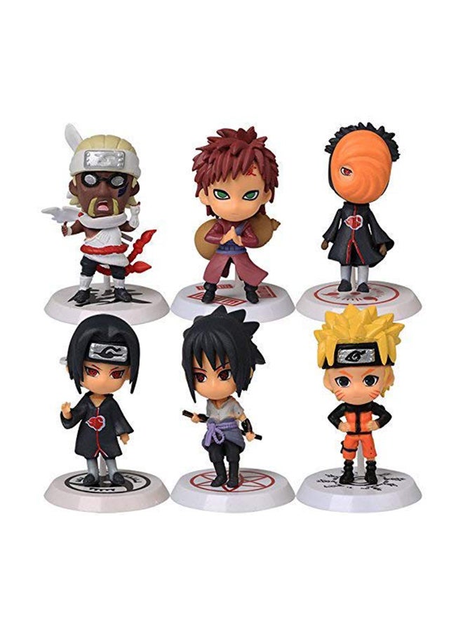 6-Piece Q-Version Naruto Shippuden Collectible Action Figure Model Toy Set For Kids - Image 3