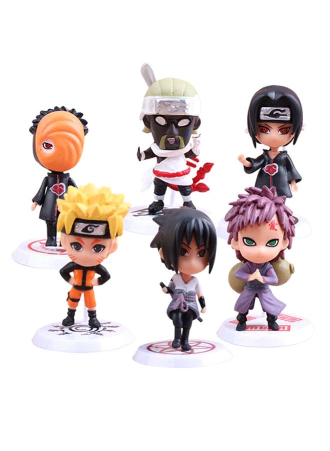 6-Piece Q-Version Naruto Shippuden Collectible Action Figure Model Toy Set For Kids - Image 2