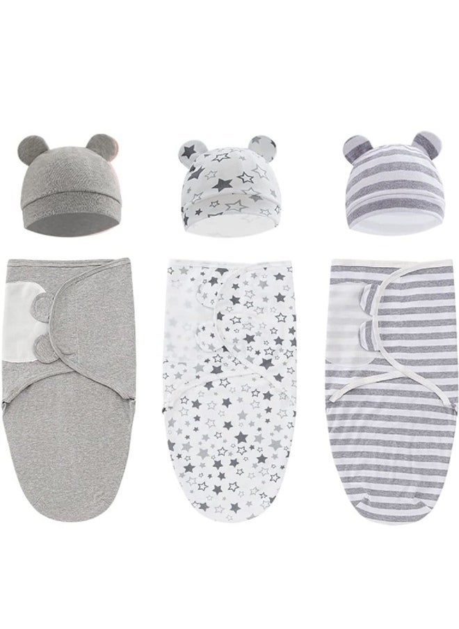 Beauenty - 3 Pack Baby Swaddle Blanket Wrap for Newborn Boy & Gir 100% Cotton Infant Adjustable Swaddling Sleep Sack Super Soft Nursery Swaddling Blankets - Image 1