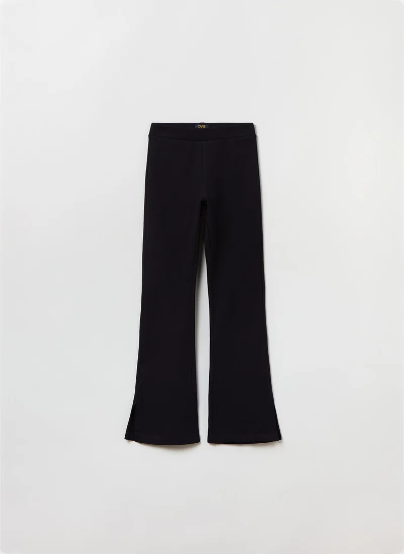 او في اس Flare-fit treggings with splits