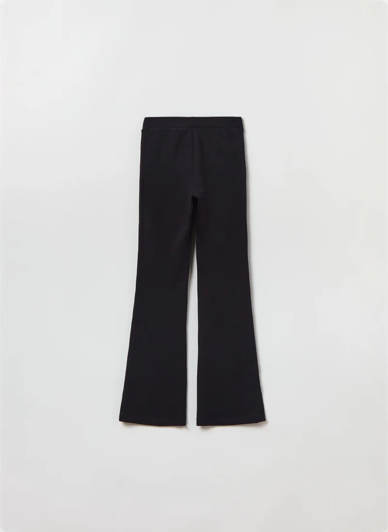 او في اس Flare-fit treggings with splits