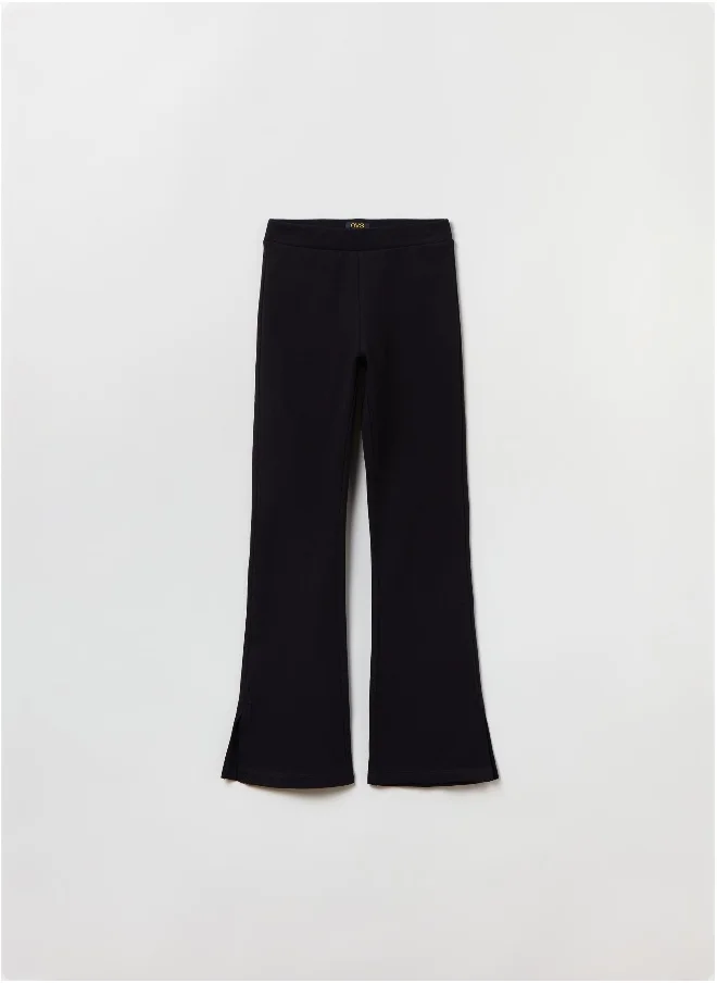او في اس Flare-fit treggings with splits
