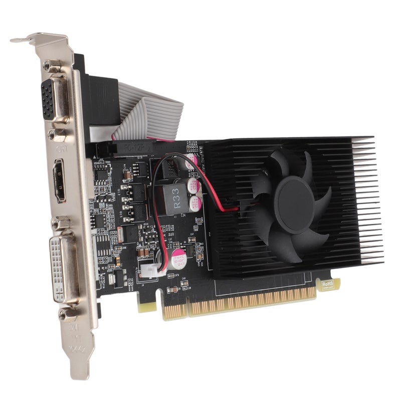 بطاقة رسوميات GT730 بسعة 4 جيجابايت GDDR3 وتردد نواة 650 ميجاهرتز - بطاقة فيديو PCI Express 2.0 16X تعمل بمجرد التوصيل والتشغيل ومخصصة للألعاب ونظامي ويندوز 10 و11 - Image 5
