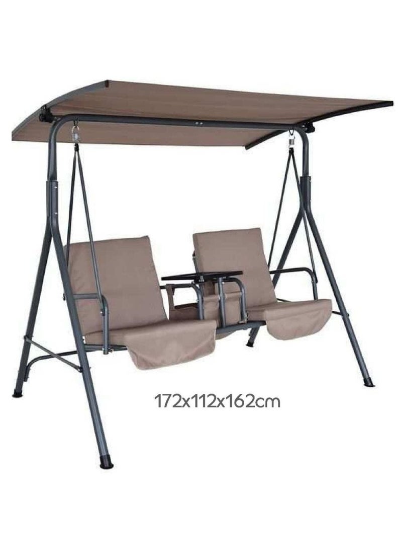 DubaiGallery 2 Seat Outdoor with stand rocking chairs for adults swing chair with canopy heavy duty garden chair  - Image 1