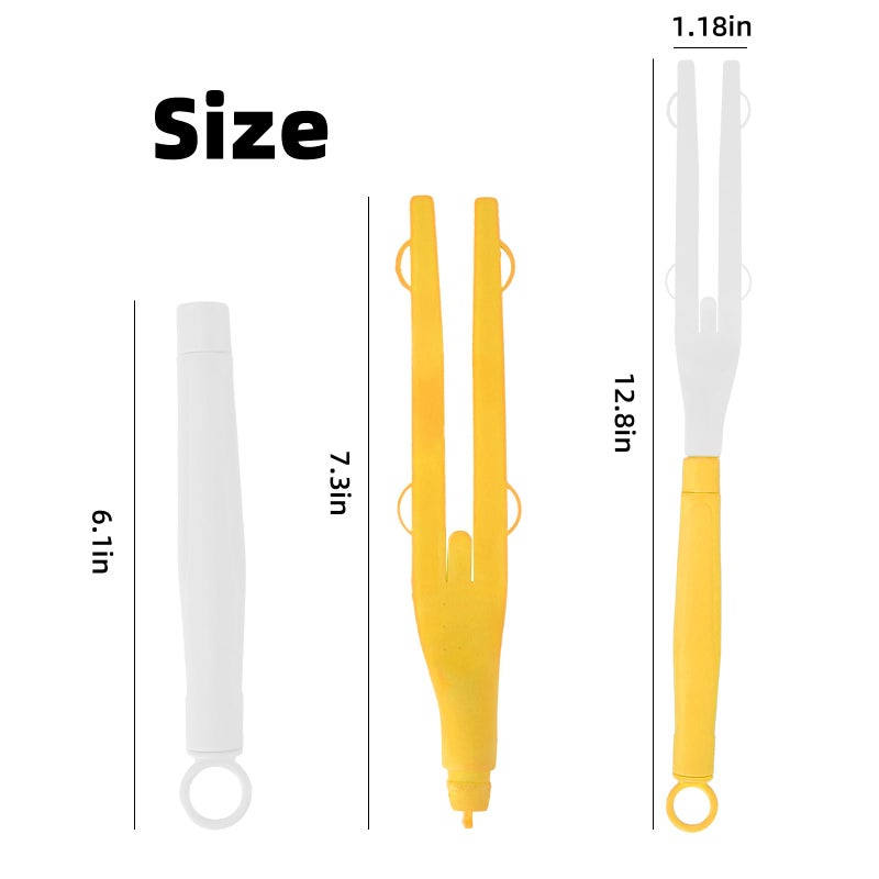 Engorgio Duster Handle Compatible with Swiffer Duster,Replacement Extendable Dusters Mop Handles for Swiffer Refill,Replaceable Small Duster Refill Handles for Tight Spaces(Yellow,1Pcs) - Image 2
