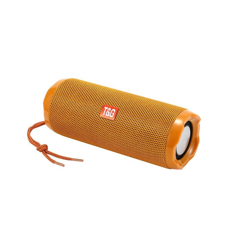 Cross-border e-commerce TG speaker hot-selling portable fabric TWS wireless Bluetooth speaker subwoofer IPX four-level waterproof Gold - Image 1