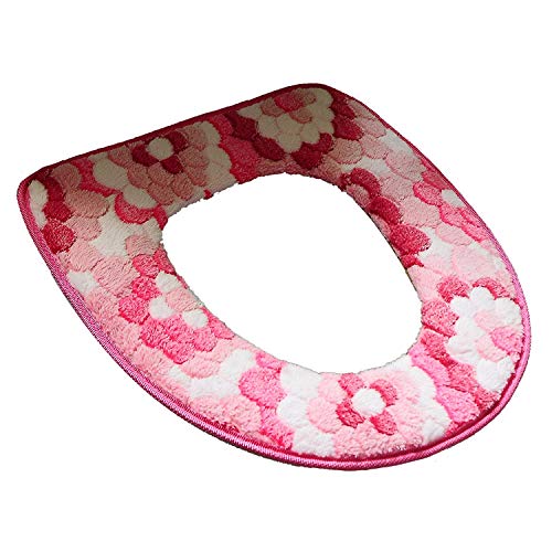 Luvina Warm Soft Toilet Cover Seat Lid Top Cover Pad Bathroom Warmer Toilet Seat Bowl Soft Design Washable Toilet Seat Cover(The Colors Will be Sent at Random) - Image 1