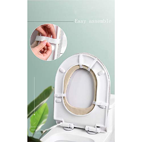 Luvina Warm Soft Toilet Cover Seat Lid Top Cover Pad Bathroom Warmer Toilet Seat Bowl Soft Design Washable Toilet Seat Cover(The Colors Will be Sent at Random) - Image 4