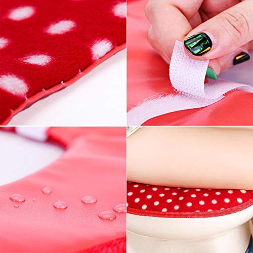 Luvina Warm Soft Toilet Cover Seat Lid Top Cover Pad Bathroom Warmer Toilet Seat Bowl Soft Design Washable Toilet Seat Cover(The Colors Will be Sent at Random) - Image 2