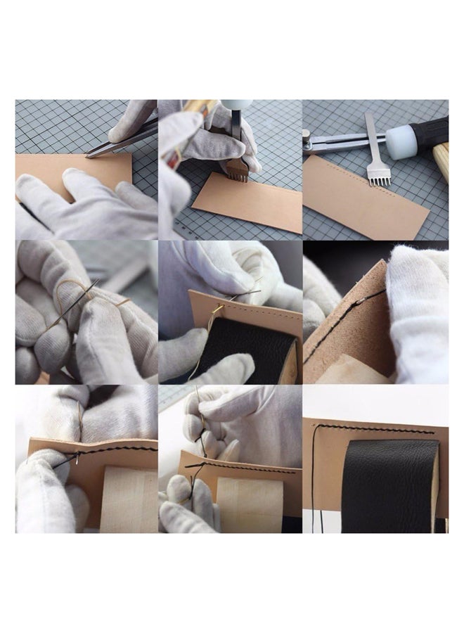 خيط شمعي 260 متر 150D 0.8 مم خيط شمعي لخياطة الجلد 284 ياردة للإصلاح، أعمال جلدية شديدة التحمل والحرف اليدوية، وردي، 1 لفة - Image 3