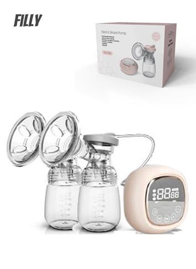 Filly - Electric Double Breast Pump BPA Free Rechargeable Double Silicone Electric Feeding Breast Milk Pump, Hospital Grade Healthy Safer , Automatic with 3 Modes × 9 Levels, lactation(Assorted Colors) - Image 1