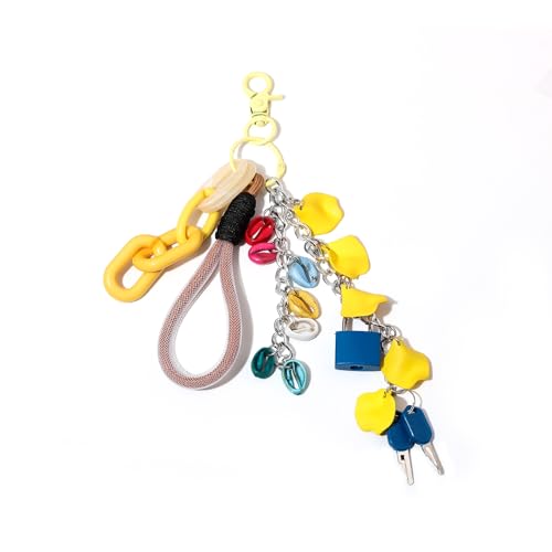 SORGERLY Rope Lock Charm Keychain - Y2K Key Chain, Cute Bag Purse Charms for Handbags Accessories - Jewelry Gift for Women (Pink Lock and Rope) - Image 5
