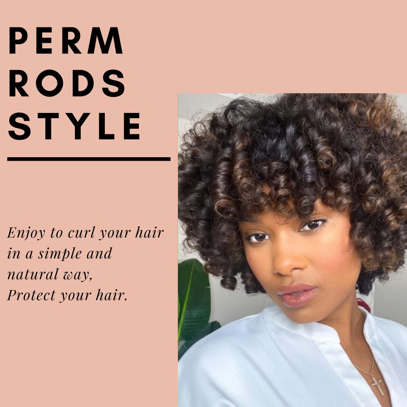 RJMBMUP Perm Rods Large Hair Rollers For Natural Long Short Hair Styling Tool Hair Curlers Beige Color - Image 3