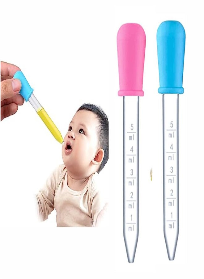 Feora9X Liquid Dropper for Baby Kids Feeder Dispenser Silicone Liquid Easy Feeding Anti-Choking Pipette Babies Pipettes Transfer Eyedropper 5ml Tip Eye Oil Baby Feeder - 5 ml (2), Multicolor - Image 1