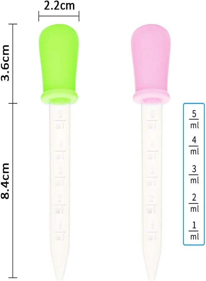 Feora9X Liquid Dropper for Baby Kids Feeder Dispenser Silicone Liquid Easy Feeding Anti-Choking Pipette Babies Pipettes Transfer Eyedropper 5ml Tip Eye Oil Baby Feeder - 5 ml (2), Multicolor - Image 5