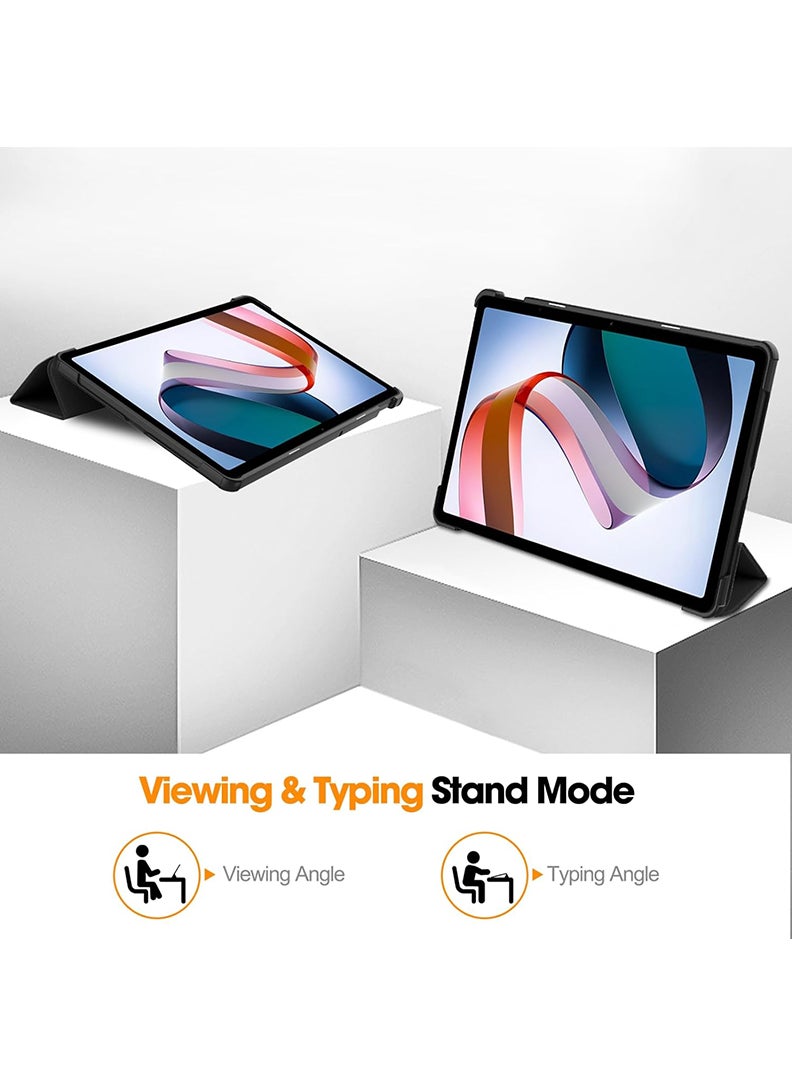 Theodor Protective Flip Case For Xiaomi Redmi Pad SE With Trifold Stand Auto Wake Sleep Shockproof Cover Black  - Image 5