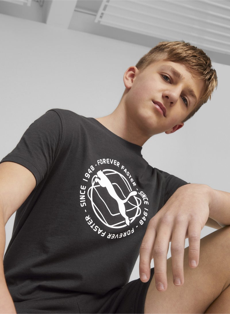 PUMA Active Sports Boys Short Sleeve Graphic T-shirt  - Image 1