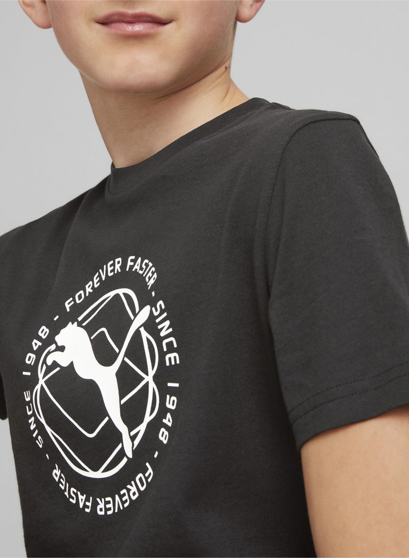 PUMA Active Sports Boys Short Sleeve Graphic T-shirt  - Image 2