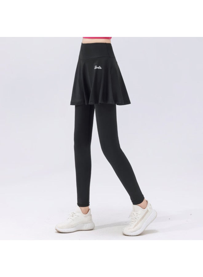 Barbie High-waist Lifting Fitness Yoga Pants With Tennis Skirt Running Badminton Sportswear For Women - Image 3