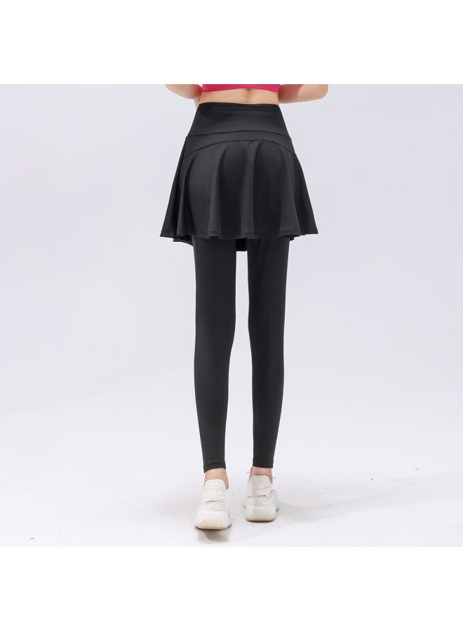 Barbie High-waist Lifting Fitness Yoga Pants With Tennis Skirt Running Badminton Sportswear For Women - Image 4