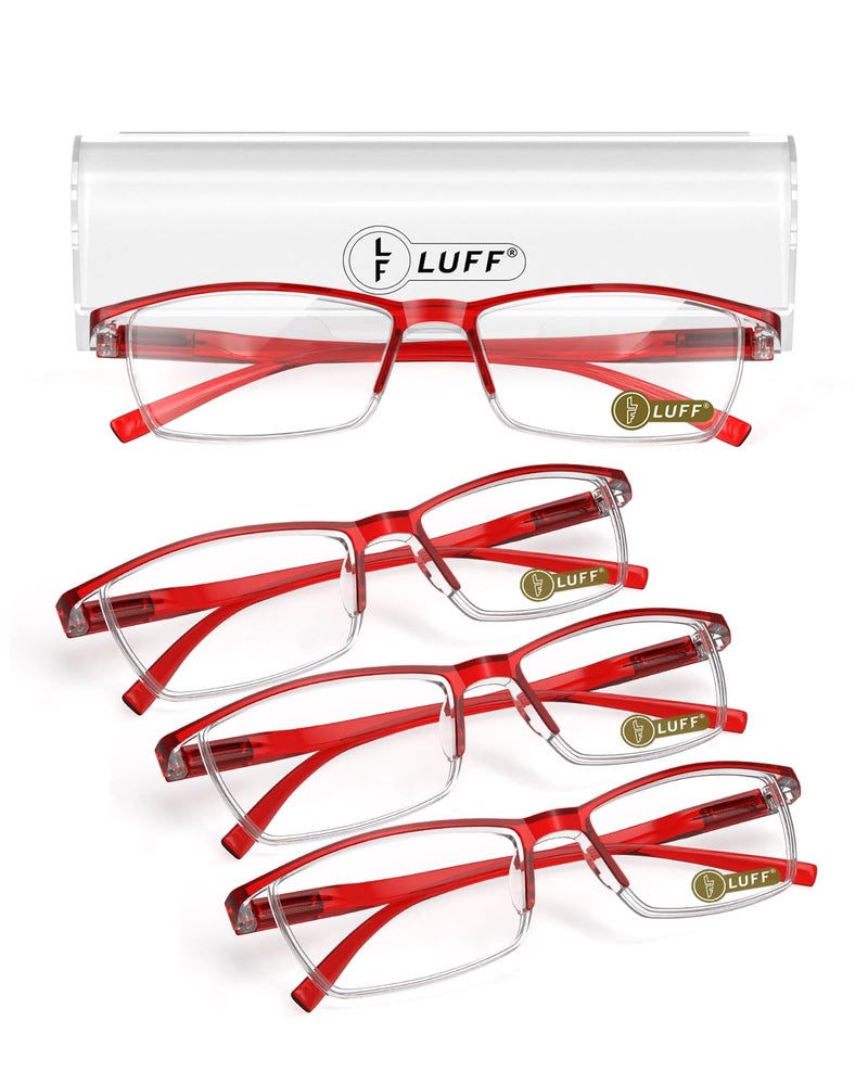 LUFF 4Pcs Anti-Blue-ray Reading Glasses Portable Ultra-Light Readers(2.75X) - Image 1