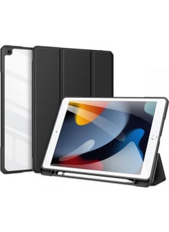 Polhammobile Polham Apple iPad 7, 8, 9 10.2 Inc Tablet Case with Transparent Back Cover, Pen Compartment, Sleep Mode  - Image 1