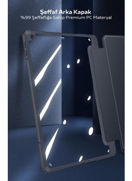 Polhammobile Polham Apple iPad 7, 8, 9 10.2 Inc Tablet Case with Transparent Back Cover, Pen Compartment, Sleep Mode  - Image 2