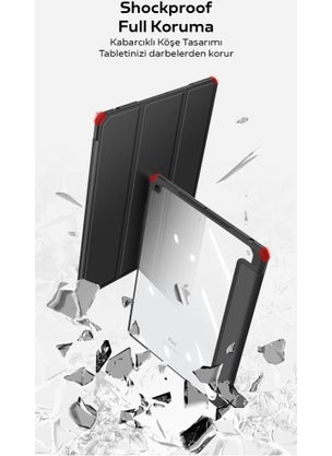 Polhammobile Polham Apple iPad 7, 8, 9 10.2 Inc Tablet Case with Transparent Back Cover, Pen Compartment, Sleep Mode  - Image 4